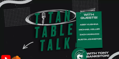 Grafico presentando el podcast Titan Table Talk