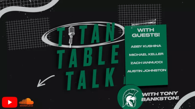 Grafico presentando el podcast Titan Table Talk