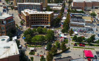 Uptown Circle de Normal visto desde el aire