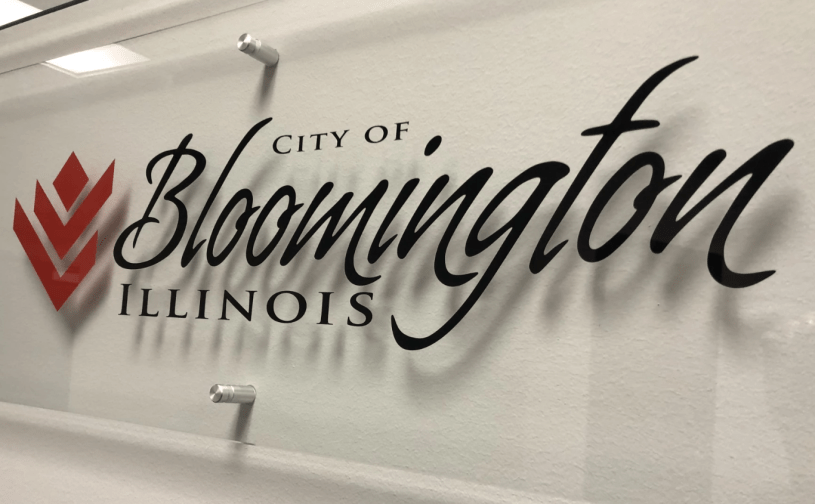 Logo de la ciudad de Bloomington.