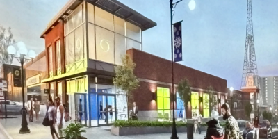 Render o imagen del futuro centro de transferencia de autobuses.