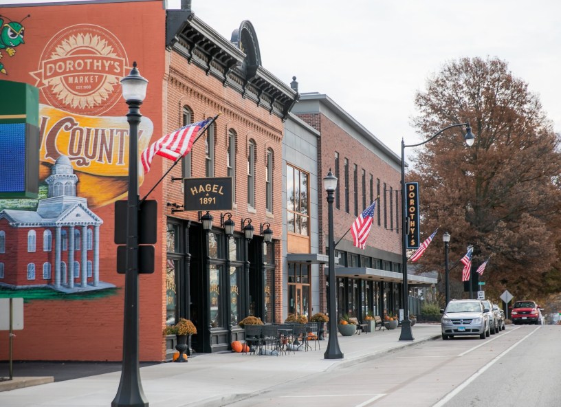 Calles del centro de Bloomington.