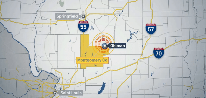 Mapa del sur de Illinois